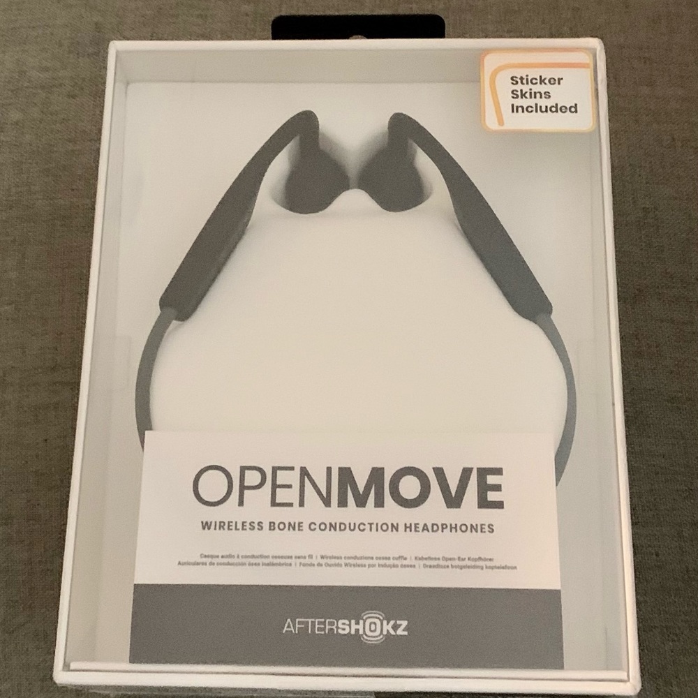 AfterShokz OpenMove Wireless Bone Conduction Open-Ear Bluetooth Headphones